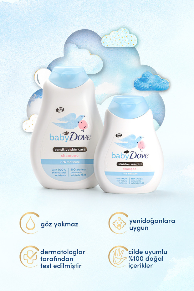 Hassas Ve Kuru Cilde Sahip Bebekler Için Saç Şampuanı 400 ml - 2
