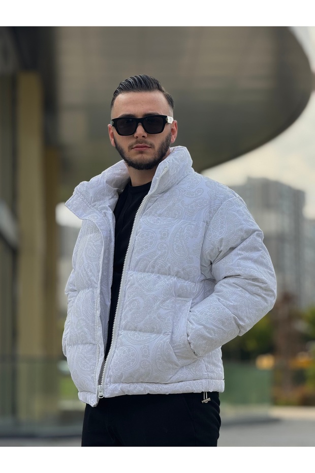 Men's Patterned Inflatable Coat - 2