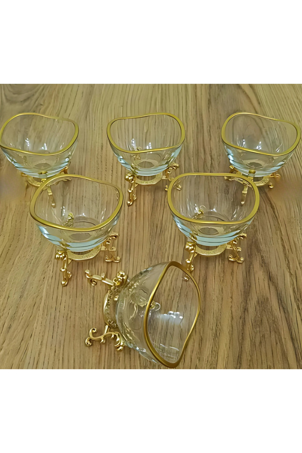 Set of 6 Mini Glass Presentation Bowls | Coffee Side Turkish Delight Bowl – Jam Bowl – Sugar Bowl