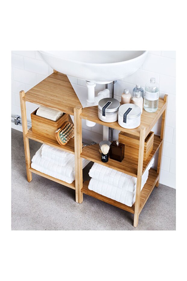 raf ünitesi, bambu, 34x60 cm - 2