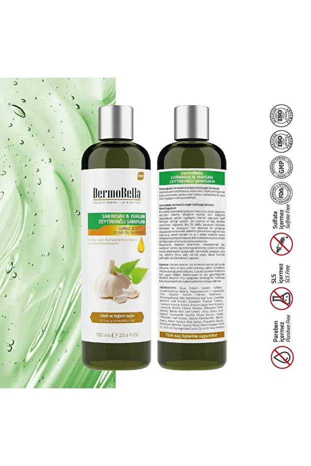 Sarımsak & Isırgan & Zeytinyağlı Şampuan 700 ml - 6