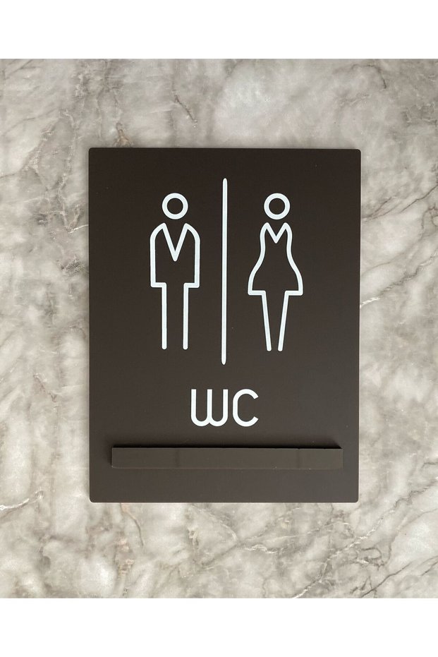 Wc Diversion Sheet Door Sign Self-Adhesive Bitter Series 17X13 cm