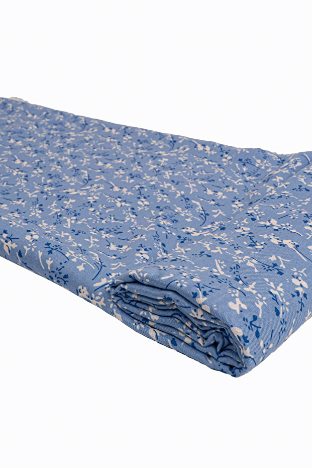 Çiçek Desenli %100 Viskon Kumaş – Çiçekli Elbiselik, Tuniklik, Pantolonluk Kumaş 2.5 m - 4