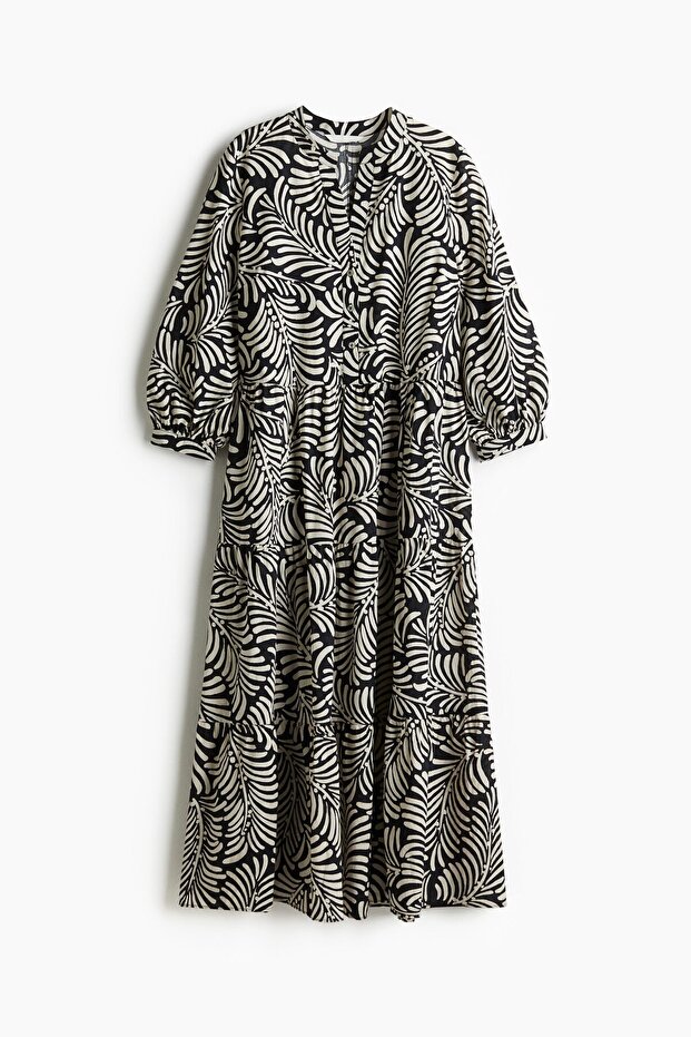 Katlı Midi Elbise - 3