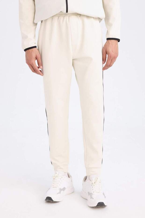 DeFactoFit Standart Fit İnce Jogger Eşofman Altı Skuba Dalgıç Kumaş Sporcu Beli Lastikli B4537AX24AU - 5