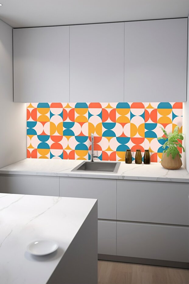 29 ورقة لاصقة منقوشة على الحائط لخزانة المطبخ والكونترتوب (50 × 100 سم) - 2