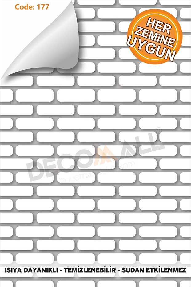 مقاوم للماء 100 × 100 سم أرضية المطبخ والحمام بلاط رخامي لاصق (مغلف) كود 196