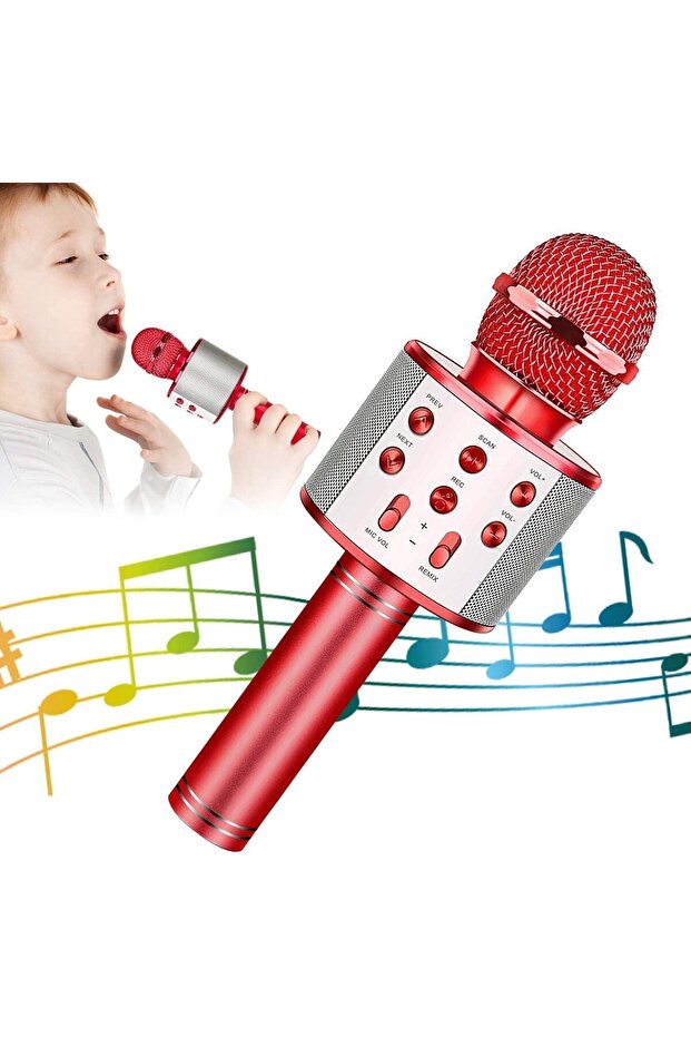 Compatible for Wireless Bluetooth Karaoke Microphone, Rechargeable Kids Microphone Karaoke Machine -