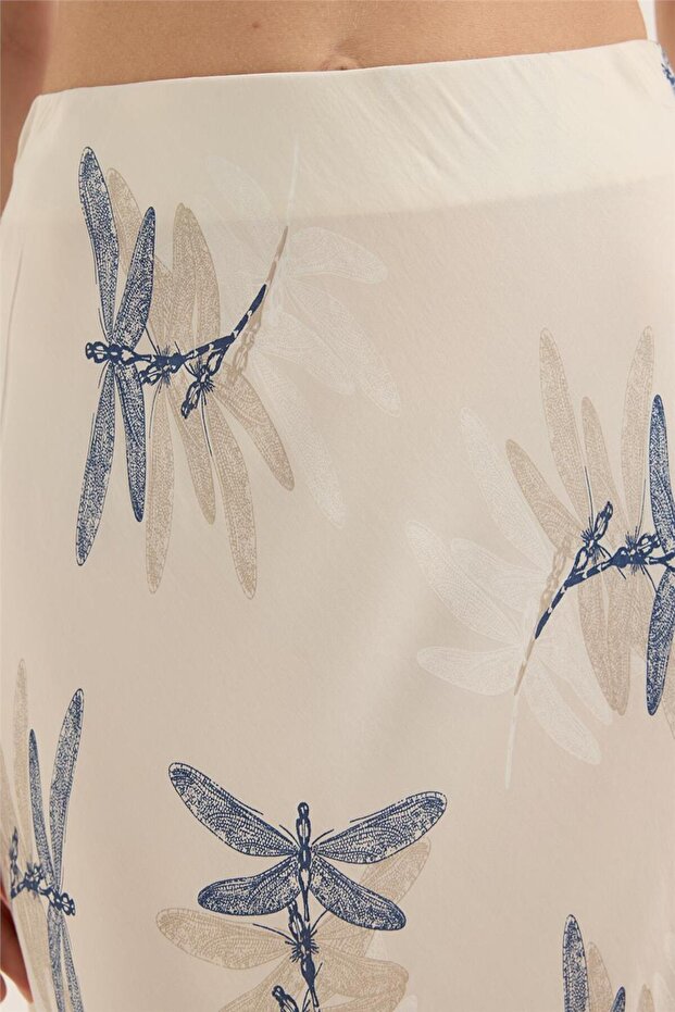 Fusta lungă cu imprimeu cu libelule - 4