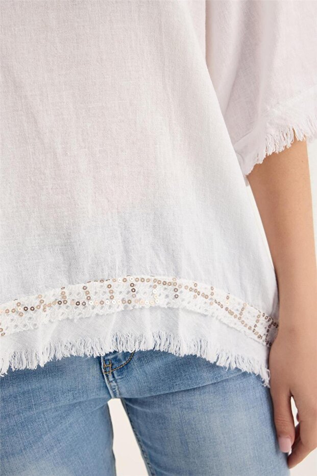 بلوزة كتان - 4