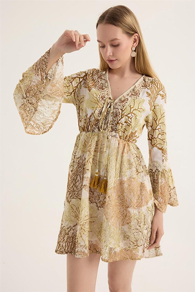 تونيك منقوش بالمرجان - 4