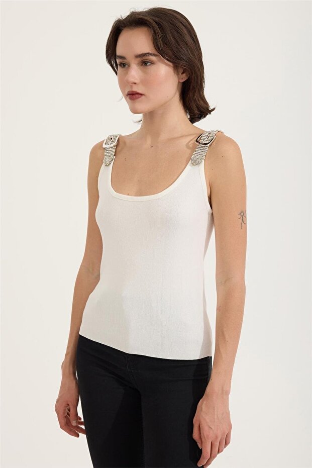 Taşlı Askı Atlet - 2