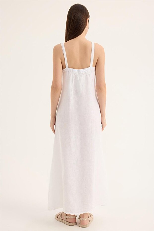 Rochie lungă de in - 5