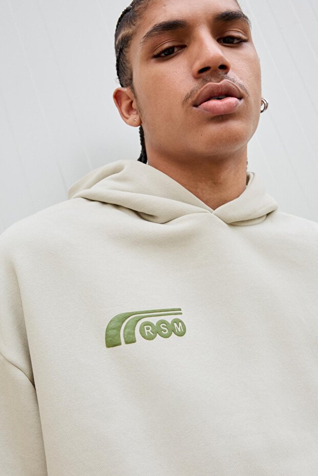 Baskılı kapüşonlu sweatshirt - 4