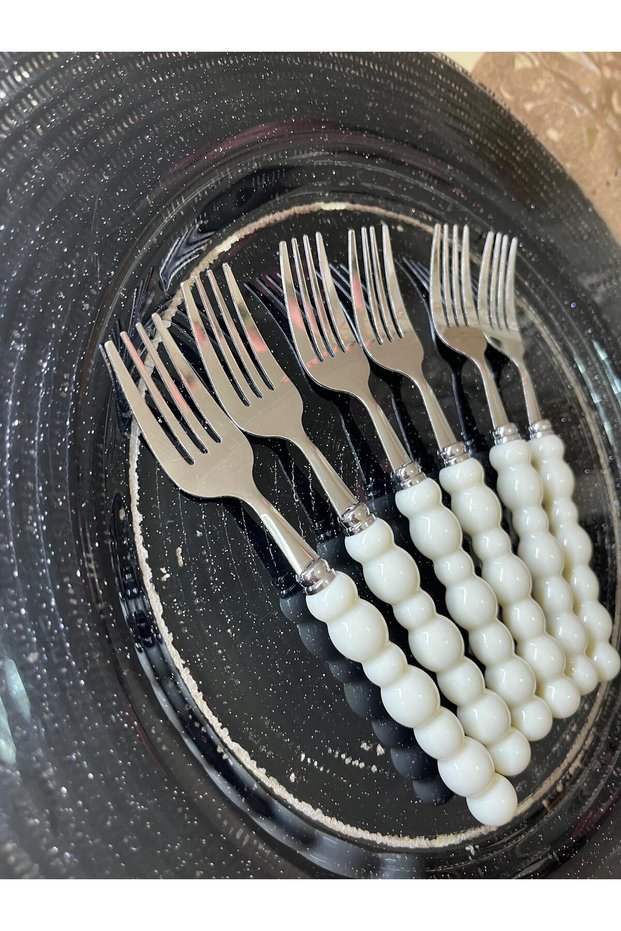 İncili Tatlı Çatal Takımı
