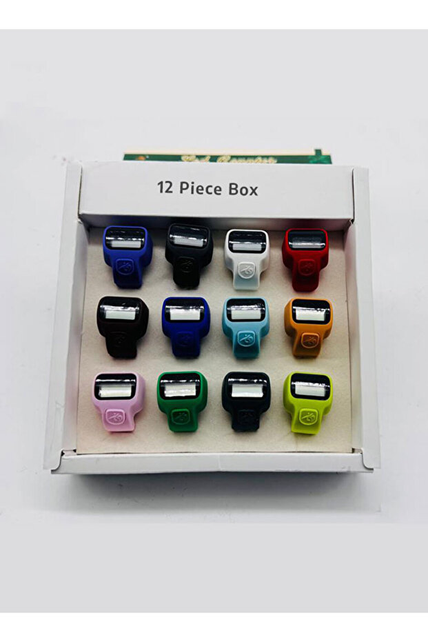 Free Size LED Finger Counter – Box of 12 - Multicolor Digital Tasbih Counters for Zikr & Prayer