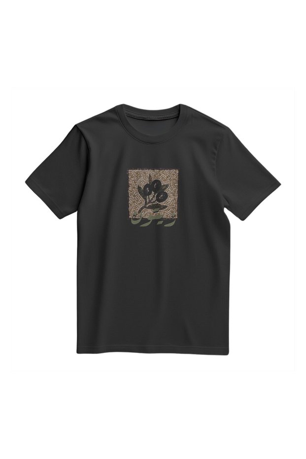 T-Shirt Short Sleeve Palestine Mosaic Olive Branch Printed Unisex Cotton Printed T-Shirt