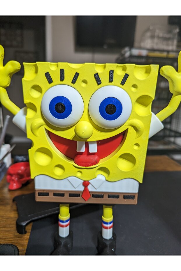 Sünger Bob Kare Pantolon SpongeBob Sevimli Figür - 5