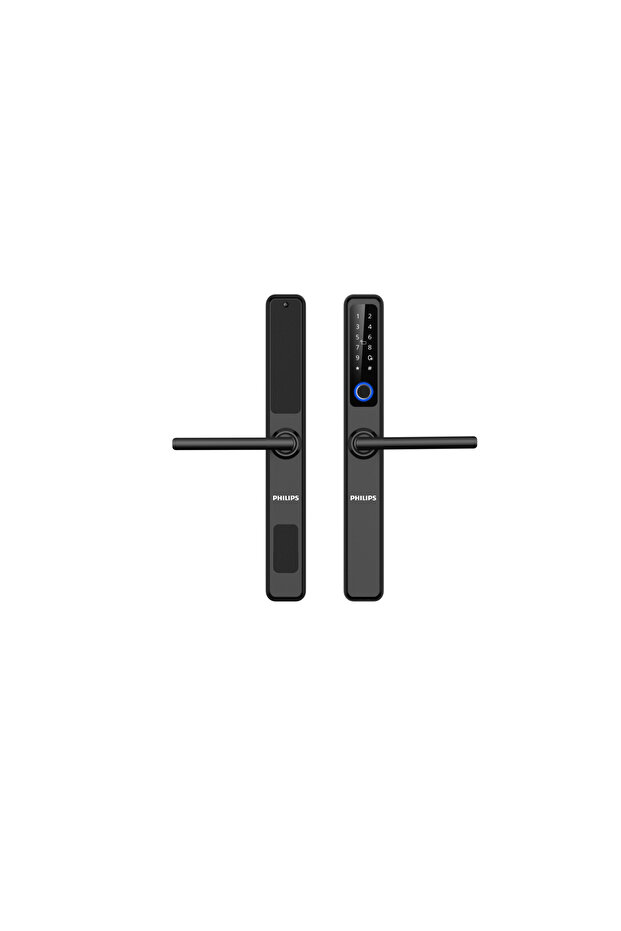 قفل باب ذكي EasyKey DDL608 ببصمة الإصبع وقفل رقمي أسود