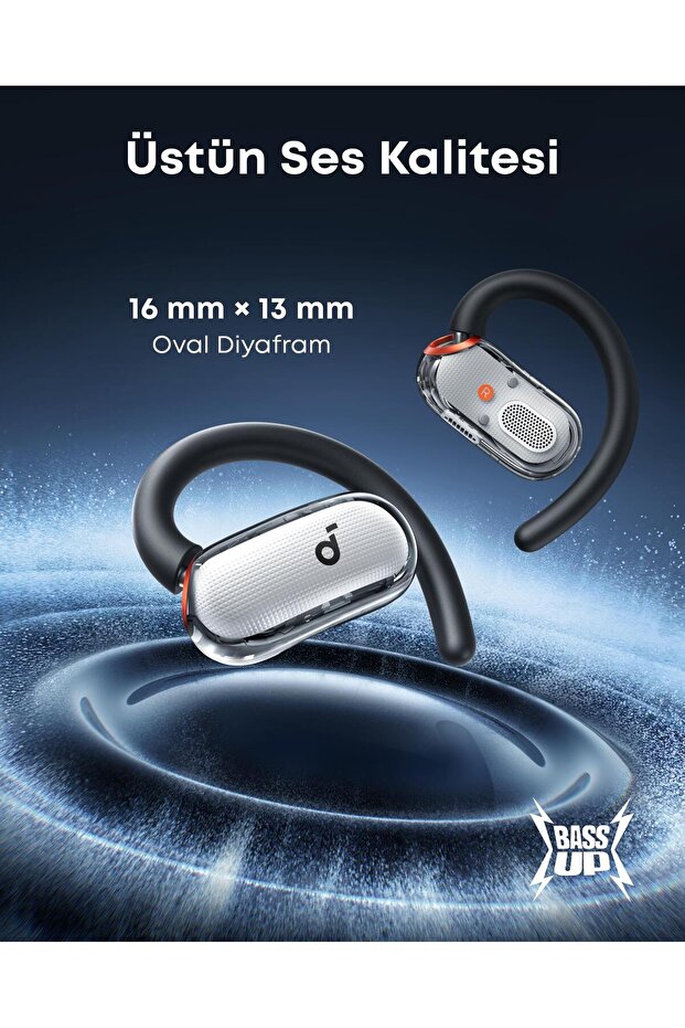 Soundcore V40i Open-Ear Bluetooth Kulaklık - IP55 - 21 Saat Oynatma - Bluetooth 5.4 - Beyaz - A3878 - 6