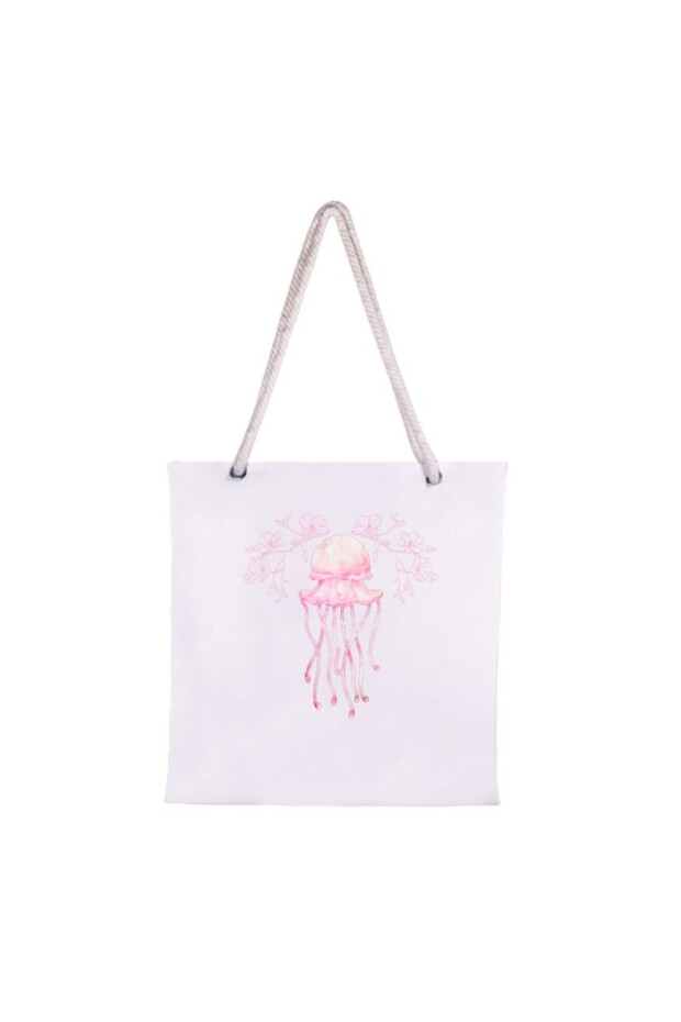 Printed Rope Strap Cloth Bag / Octopus Themed