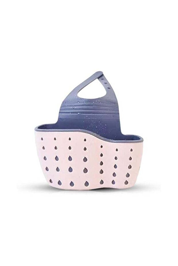 Kitchen Sink Shelf Organizer - Sink Caddy Soap And Sponge Holder Drying Rack (Pink)