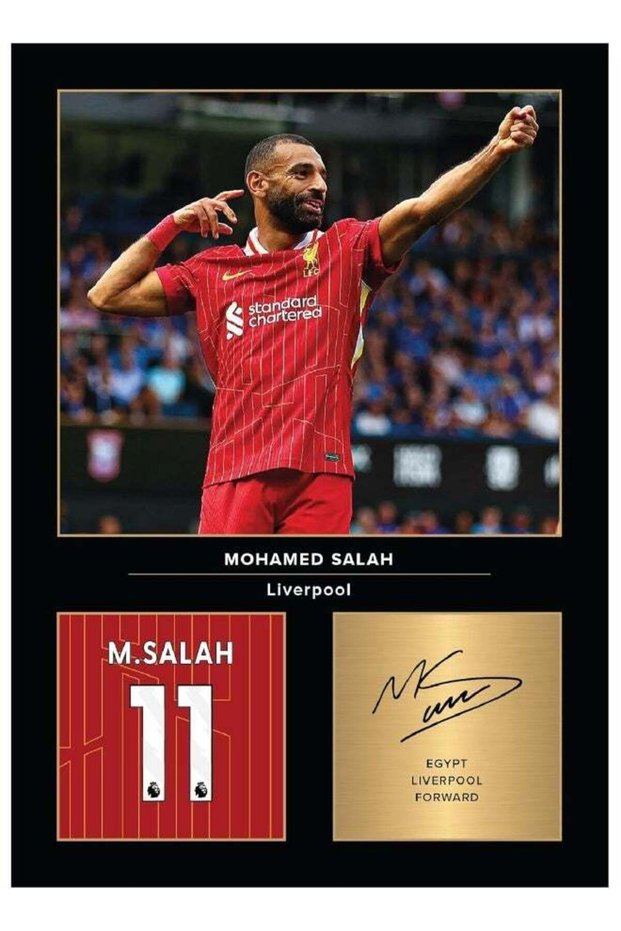 EMODA Icons Wall Art Mo Salah Signed A4 Printed Photo Picture Display Gift For Liverpool Fans