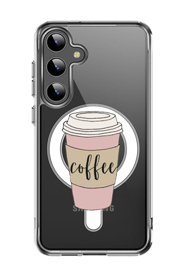 Case for Samsung Galaxy S24 Compatible with MagSafe, Shockproof Bumper Cover Coffee (2)