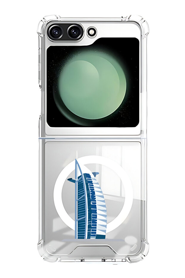 Case for Samsung Galaxy Z Flip 5 Compatible with MagSafe, Shockproof Phone Bumper Cover Burj Al arab