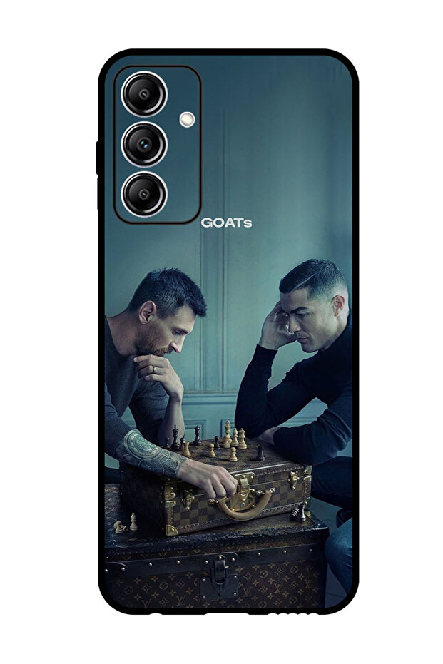 Protective Case Anti Scratch Shock Proof Bumper Cover For Samsung Galaxy A35 Messi & Ronaldo Chess