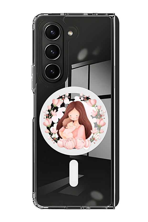 Case for Samsung Galaxy Z Fold 5 Compatible with MagSafe, Shockproof Phone Bumper Cover Mothers love
