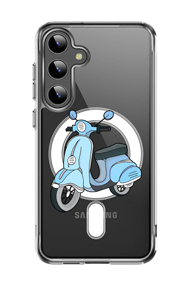 Case for Samsung Galaxy S24 6.2-inch Compatible with MagSafe, Shockproof Phone Bumper Cover Scooter