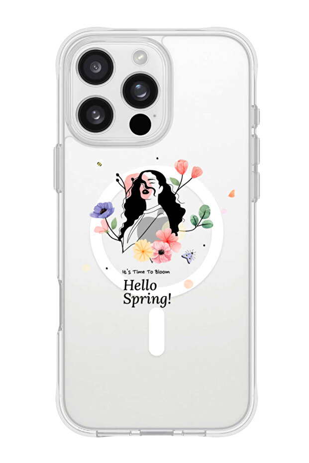 iPhone 16 Pro Magsafe Case for iPhone Compatible with, Shockproof Phone Bumper Cover - Hello Spring