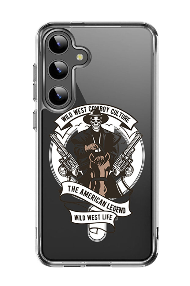 Case for Samsung Galaxy S24 Plus Compatible with MagSafe, Shockproof Cover Wild west cowboy culture