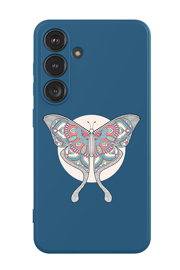 Protective Liquid Silicone Shockproof Case For Samsung Galaxy S24 Plus (Blue) - Buterfly