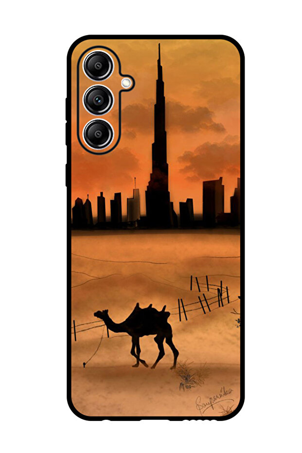 Protective Case For Samsung Galaxy M15 Sunset Camel Burj Khalifa