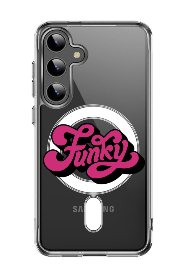 Case for Samsung Galaxy S24 6.2-inch Compatible with MagSafe, Shockproof Phone Bumper Cover Funky