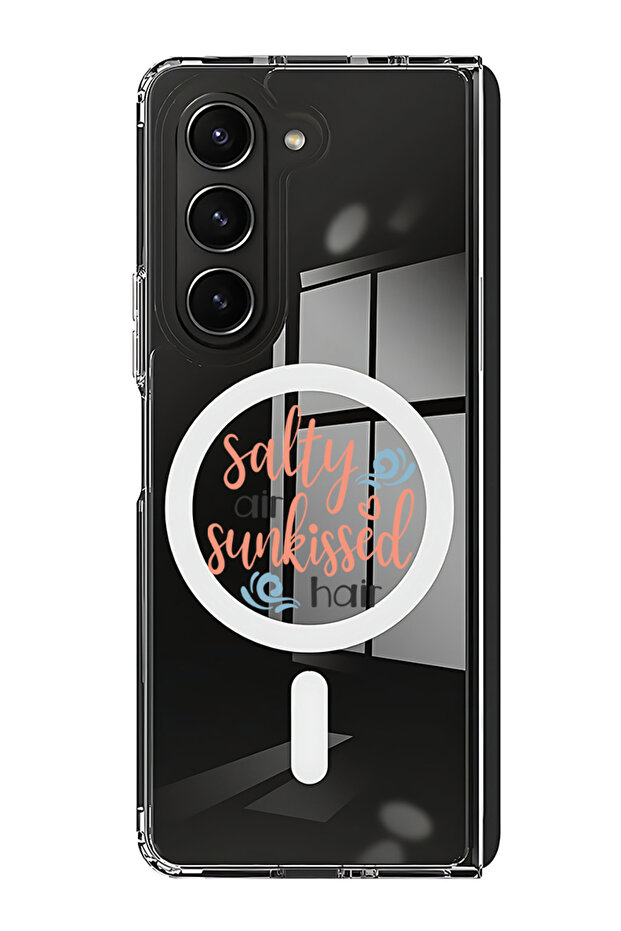 Case for Samsung Galaxy Z Fold 5 Compatible with MagSafe, Shockproof Bumper Case Salty air sunkissed