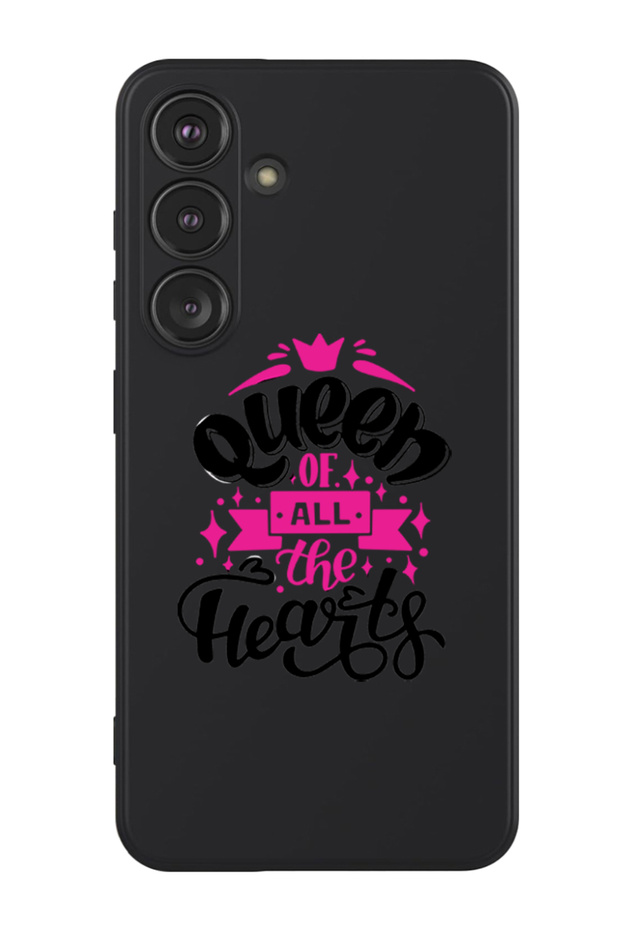 Protective Liquid Silicone Case For Samsung Galaxy S24 Plus (Black) - Queen of all hearts Black