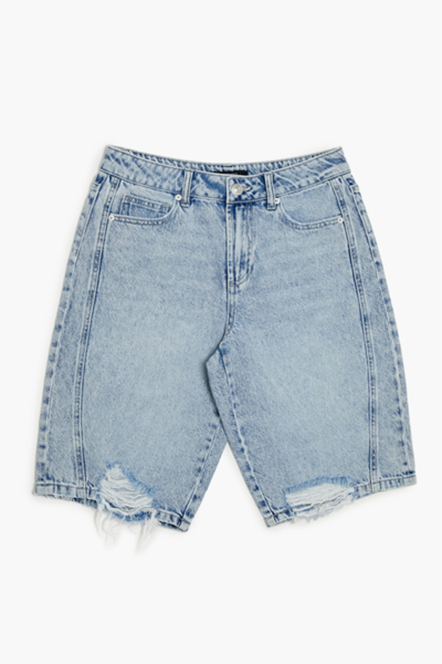 Baggy Denim Şort - 1