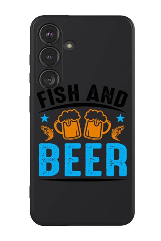 Protective Liquid Silicone Shockproof Case For Samsung Galaxy S24 Plus (Black) - Fish & Beer black
