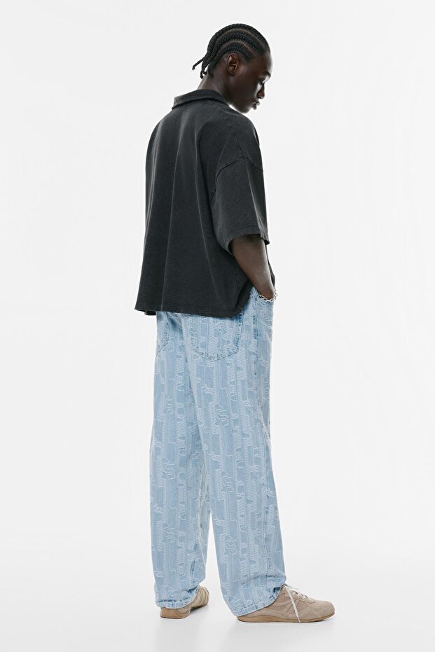 Jakarlı baggy jean - 2