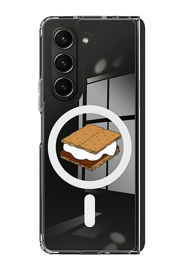 Case for Samsung Galaxy Z Fold 5 Compatible with MagSafe, Shockproof Phone Bumper Cover Ice Cream
