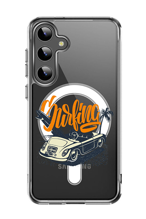 Case for Samsung Galaxy S24 Plus Compatible with MagSafe, Shockproof Bumper Cover Surfing copy
