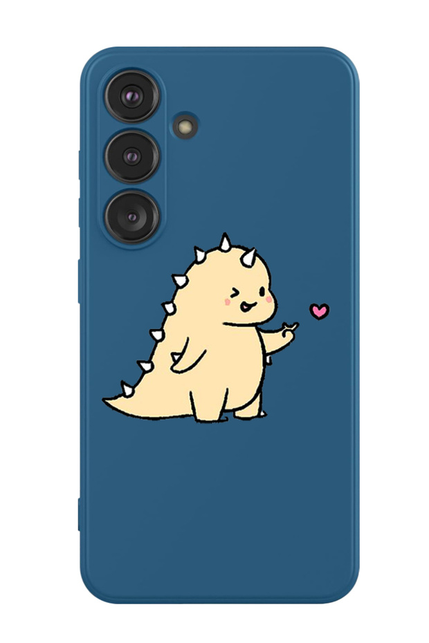 Protective Liquid Silicone Shockproof Case For Samsung Galaxy S24 Plus (Blue) - Dino love
