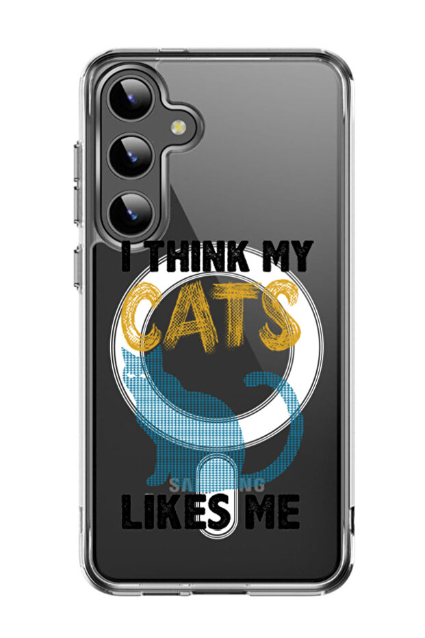 Case for Samsung Galaxy S24 Plus Compatible with MagSafe, Shockproof Cover I think my catscopy