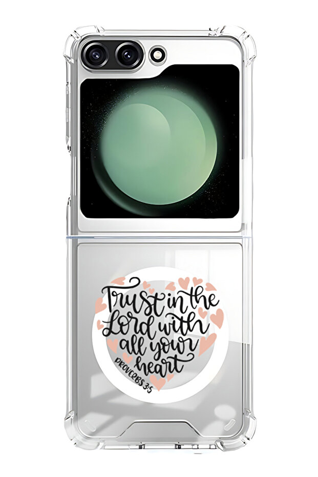 Case for Samsung Galaxy Z Flip 5 Compatible with MagSafe, Shockproof Cover Trust in the lord