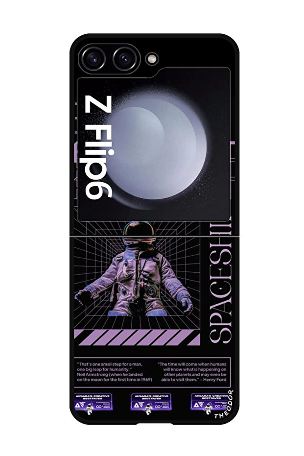Protective Case For Samsung Galaxy Z Flip 6 Astronaut Spaceship