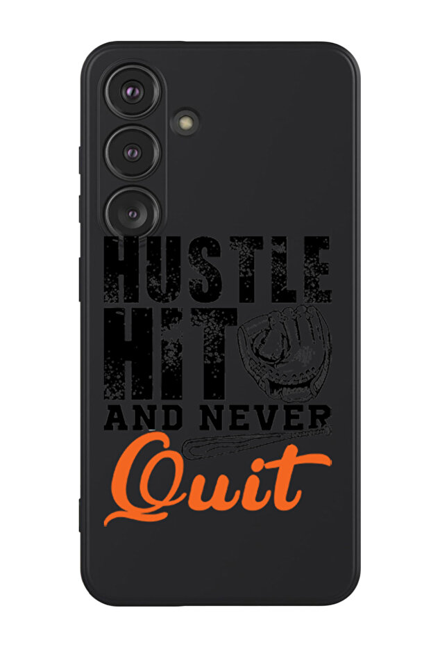 Protective Liquid Silicone Case For Samsung Galaxy S24 Plus (Black) - Hustle hit & never quit black