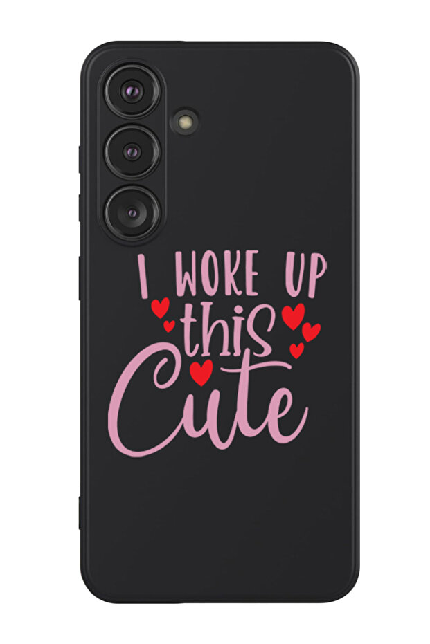 Protective Liquid Silicone Shockproof Case For Samsung Galaxy S24 Plus (Black) - i woke up this cute